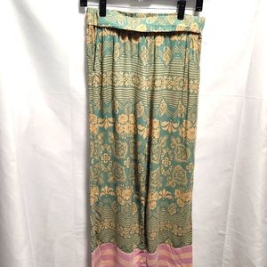 Matilda Jane Wide Leg Flowy Pants Green Small